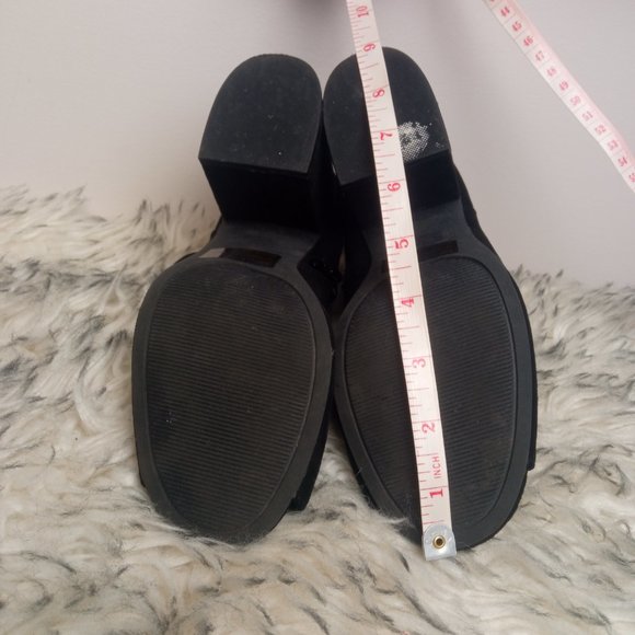 QUPID ALEXANDER WANG STYLE BLACK SUEDE ANKLE BOOTS - Picture 10 of 11